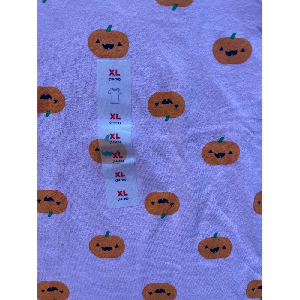 Old Navy Girls Pink Pumpkin Halloween Softest Tee Shirt XL 14-16 New